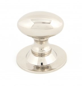 Polished Nickel Oval Cabinet Knob 33mm