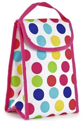 Summer Bags Personal Polka Dots Design Lunch Bag w/VelcroClosure