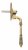 Aged Brass Reeded Espag - LH