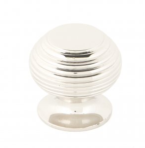 Polished Nickel Beehive Cabinet Knob 30mm