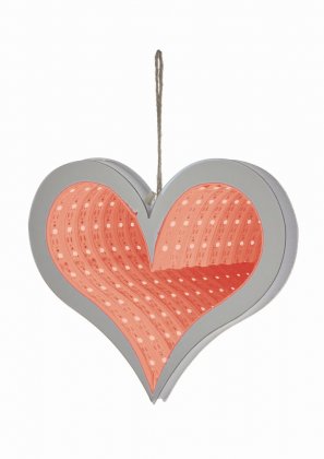 Premier Decorations Hanging Infinity Decoration 20cm - Red Heart