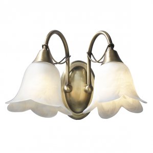 Dar Doublet Dwb Antique Brass with Alabaster Glass