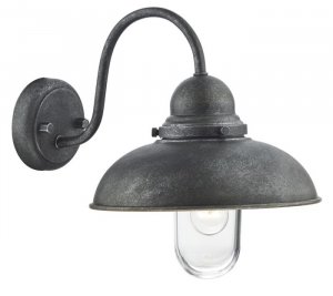 Dar Dynamo 1 Light Wall Bracket Aged Iron IP44