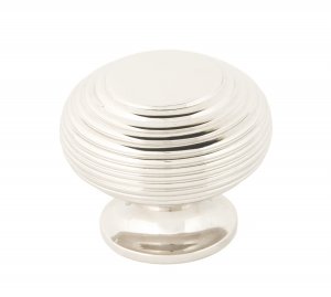 Polished Nickel Beehive Cabinet Knob 40mm