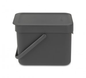 Brabantia Sort & Go 6 Litre Waste Bin in Grey