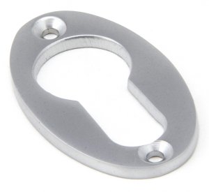 Satin Chrome Oval Euro Escutcheon