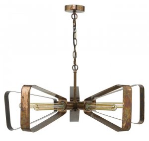 Dar Yavanna 5 Light Pendant Oiled Copper