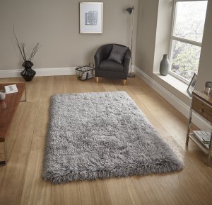 Think Rugs Polar PL 95 Light Grey - Various Sizes