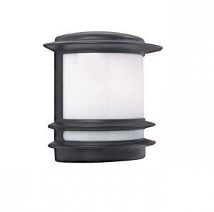 Searchlight Stroud Wall Bracket, Black, White Polycarbonate