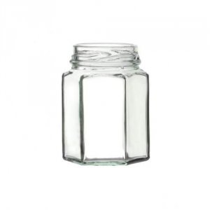 Hexagonal Glass Jar with Twist-off Lid 100ml