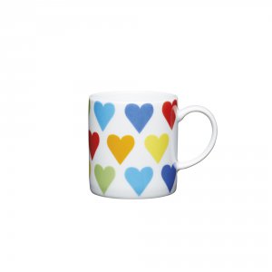 kitchencraft porcelain espresso cup 80ml - hearts