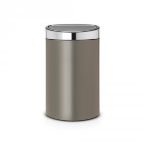 Brabantia Touch Bin 40 Litre Platinum with Matt Steel Lid