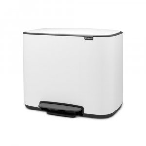 Brabantia Bo 11+23 Litre Pedal Bin in White