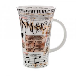 Dunoon Glencoe Shape Fine Bone China Mug - Music
