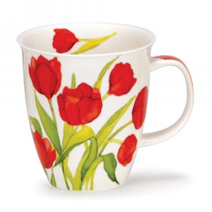 Dunoon Nevis Shape Fine Bone China Mug - Flora Tulip