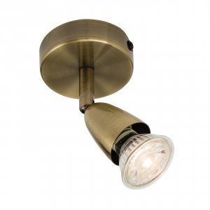 Endon Amalfi 1 Light Plate 50W Spot Antique Brass