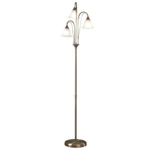 Dar Boston Floor Lamp Antique with Glass