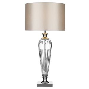 Dar Hinton Table Lamp Crystal with Shade