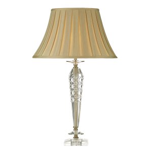 Dar Nell Table Lamp Clear Glass with Shade