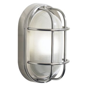 Dar Salcombe Small Oval Steel Wall Light IP44