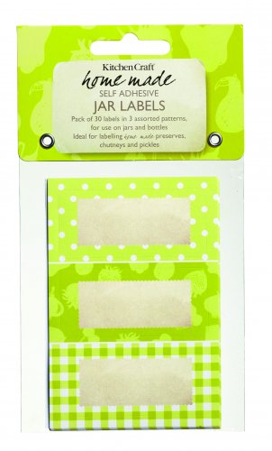 Home Made Self-Adhesive Jam Jar Labels Garden Green (Pack of 30)