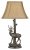 Dar Gulliver Deer Table Lamp In Aged Brass with Shade