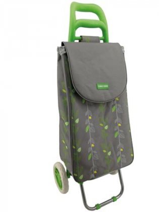 Casa&Casa Natural Leaf 2 Wheel Shopping Trolley