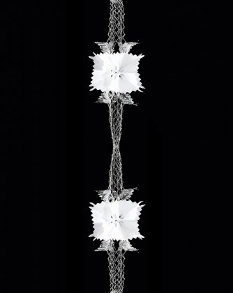 Premier Decorations 4 Section Foil Garland 2.7M x 20cm - Silver & White