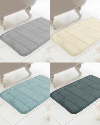 Country Club Everyday Design Memory Foam Bath Mat - Assorted