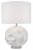 Dar Zachary Table Lamp White Round with White Shade