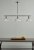 Dar Dara 3 Light Bar Pendant Antique Brass & Glass