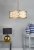 Dar Epstein 4lt Pendant Gold w/Ivory Shade & Frosted Glass Diff