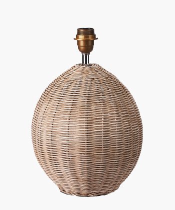 Pacific Lifestyle Raffles Large Rattan Cream Wash Table Lamp Base