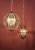 Vanessa 3 Light Pendant Antique Brass And Clear