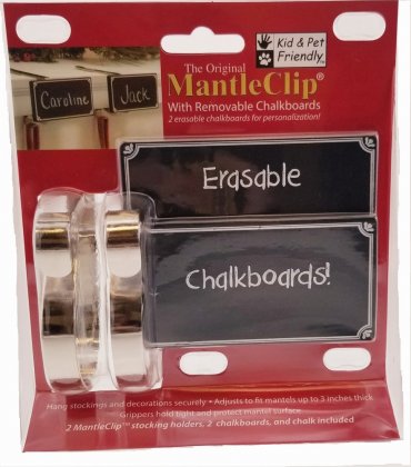 Haute Decor Original Mantle Clips (Pack of 2) - Chalkboard