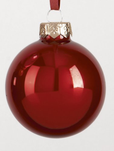 Premier Decorations Grand Christmas Pearlised Bauble 60mm - Cranberry
