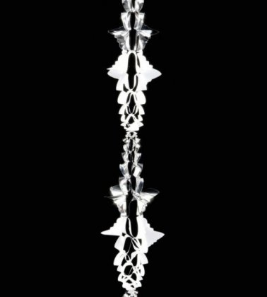 Premier Decorations 6 Section Foil Garland 2.7M x 20cm - Silver & White