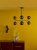 Dar Takara 2 Light Wall Light Matt Black & Bronze with Black Confetti Glass