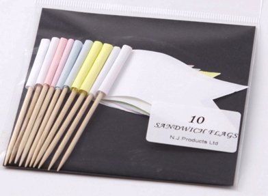 Easybake Sandwich Flags Assorted Pastel (Pack of 10)