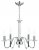 Dar Pique 5 Light Polished Chrome Pendant with Clear Crystal Detail