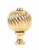 Polished Brass Spiral Cabinet Knob - Medium