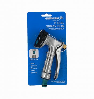 Green Jem 5 Dial Chrome Plated Spray Gun