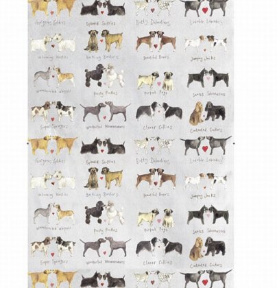 Alex Clark Tea Towel - Delightful Dogs