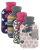 Country Club Hot Water Bottle with Trendy Knitted Cover - Assorted