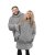 Country Club The Eskimo Super Soft Teddy Fabric Oversized Cosy Hoodie - Grey