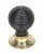 Ebony & Aged Brass Beehive Mortice/Rim Knob Set