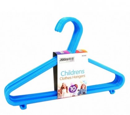 Childrens Blue Clothes Hangers - 10 Piece