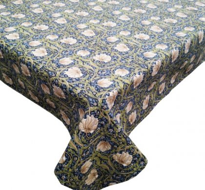 William Morris Charcoal Pimpernel Tablecloth - Rectangular