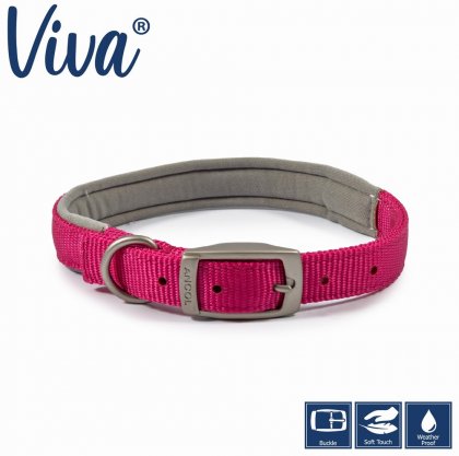 Ancol Padded Pink Dog Collar - Small/Medium