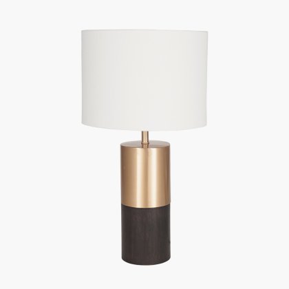Pacific Lifestyle Etosha Table Lamp - Dark Wood and Gold Metal